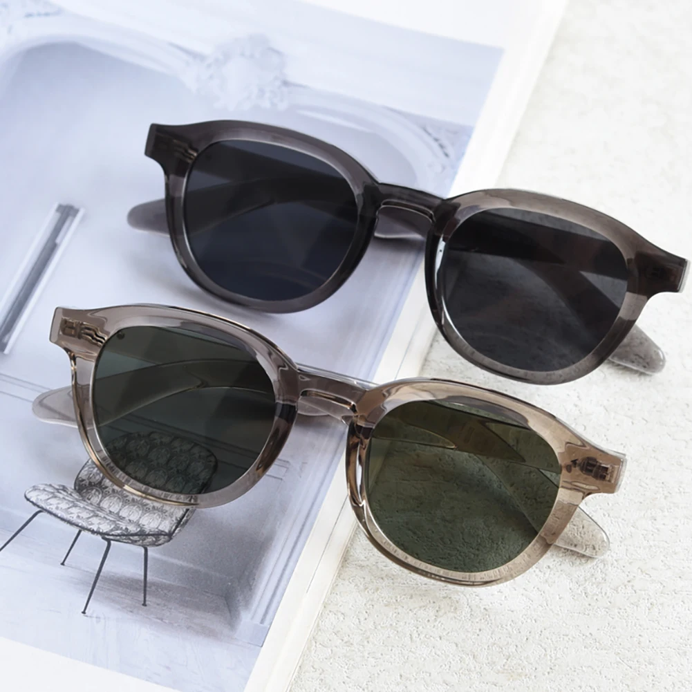 Peekaboo polarized sunglasses retro women TR90 brown green square sun glsses for men uv400 ultralight unisex 2024 accessories