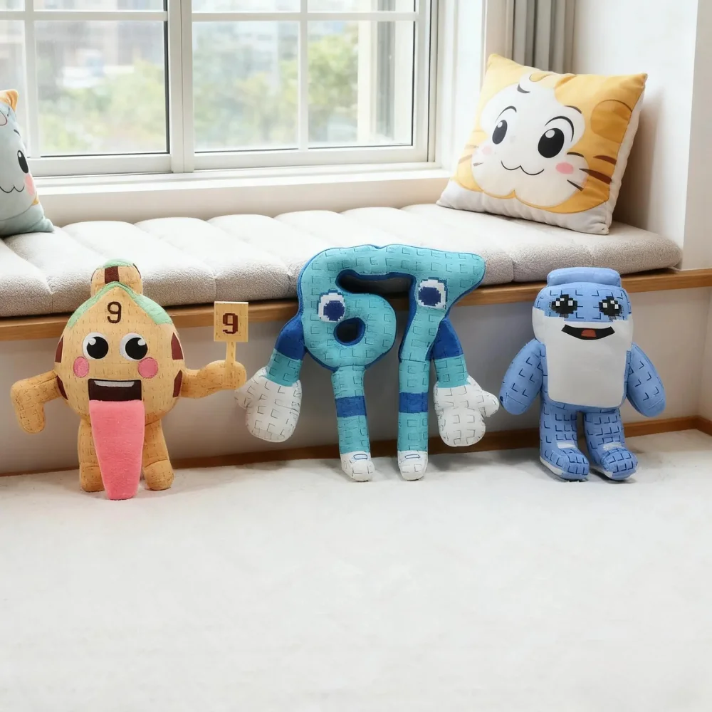 @ 18-30 cm STEAL A BRAINROT bleu peluche jouet mignon maison poupées jeu entourant bleu No. 67 jouets peluches pour enfants, cadeaux d'anniversaire