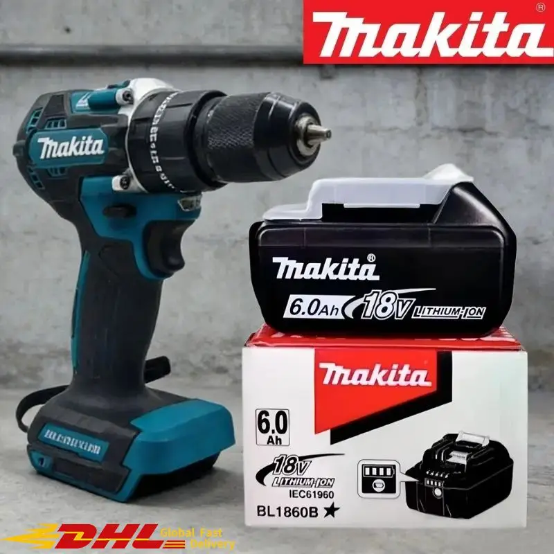 Makita DDF487 Drill 18V 6.0Ah Rechargeable Battery For All 18V LXT Models For BL1860 BL1815 BL1830 BL1840 BL1850 High Capacity