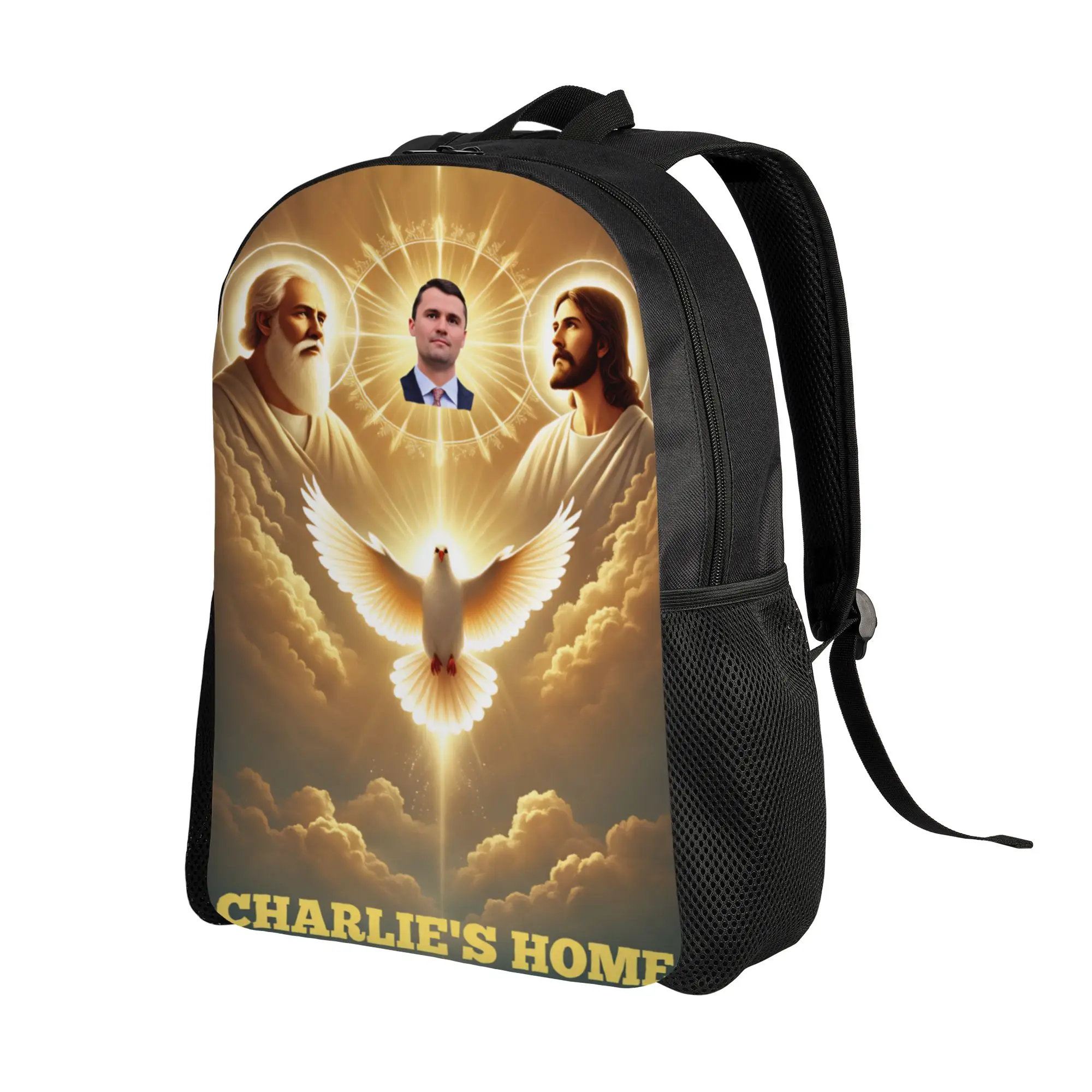 Charlie Kirk Angelic Advocate Backpack  Kawaii Backpacks Boy Girl Travel Large High School Bags High Quality Rucksack