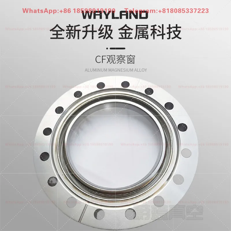 CF Stainless Steel Flange Sight Window Quartz Glass View Port CF35 CF50 CF63 CF100 Vacuum Observation Window