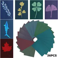 36 szt. Papier do druku przeciwsłoneczna A6 o wysokiej czułości natura papier do druku papier natura rysowanie papier słoneczna aktywowana energią słoneczną