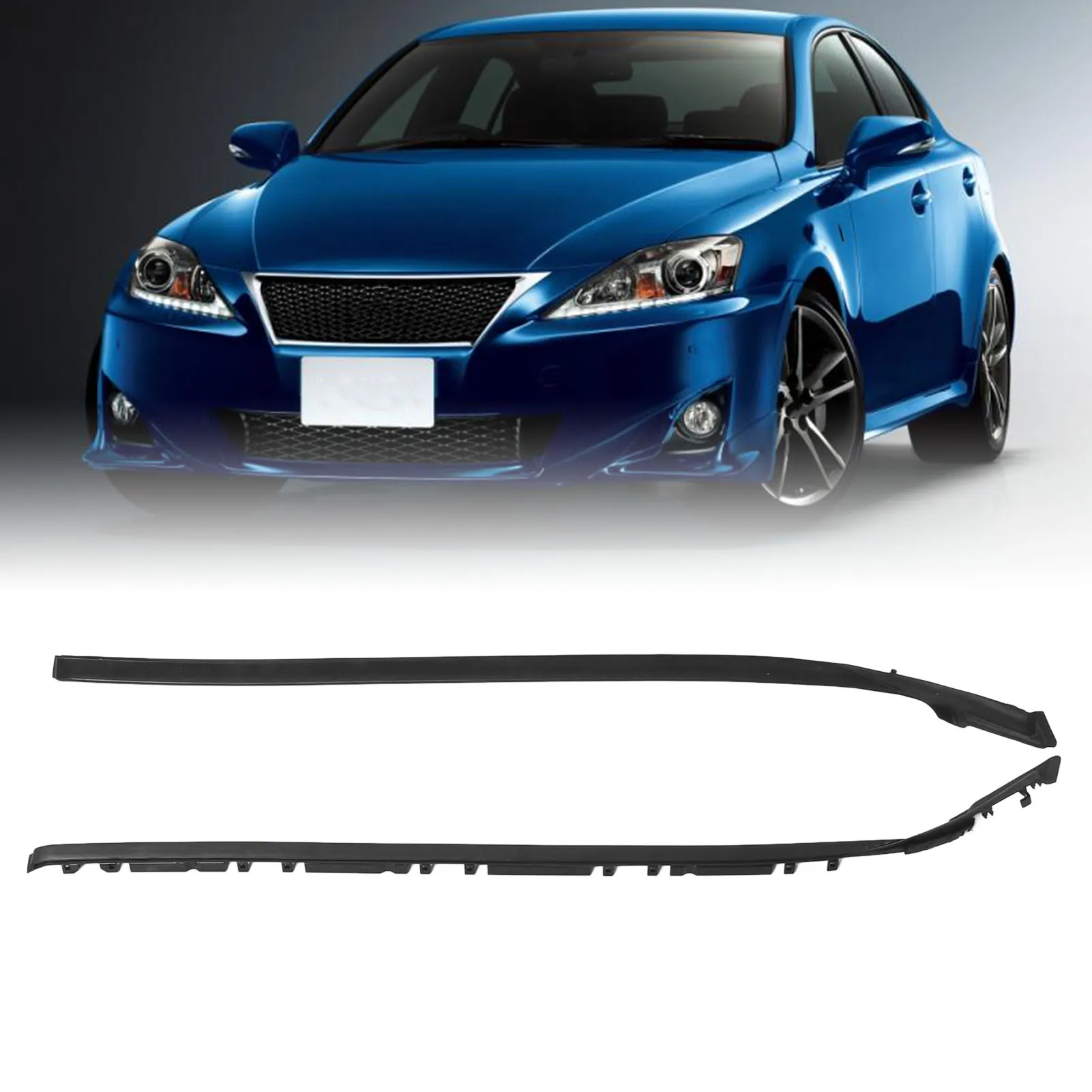 OEM Windshield Moulding Roof Drip Windshield Moulding Kit Left Right Wear Resistance 75551‑53020 for IS250 IS350 IS‑F