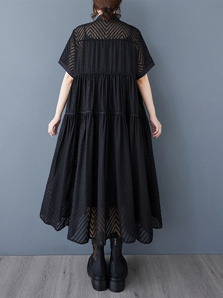 NYFS plus Size Abito estivo da donna Sling Set due pezzi Camicia Abito Abito Abito Allentato Personalità della moda 2025