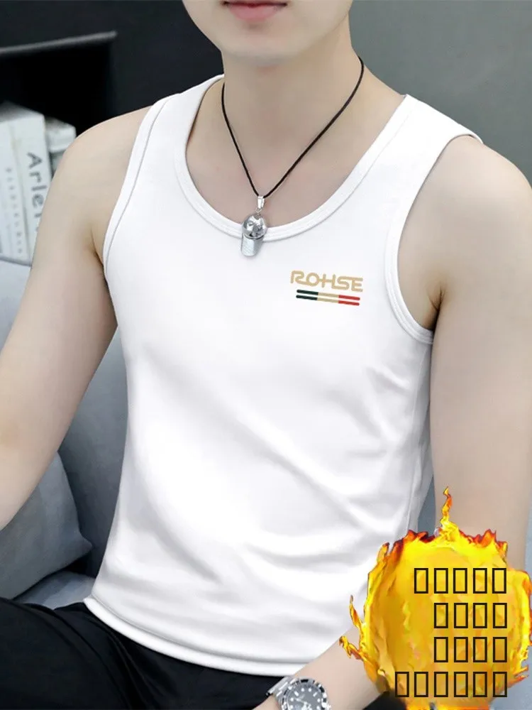 

Fce Lined Thiened Svel Vest Fitn Spor Youth Sle round Ne Sweat Absorbing Breathable Inner Wear Base irt