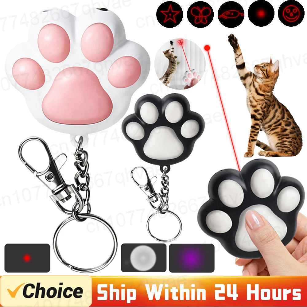 Pet Toys Cat USB Rechargeable Multifunctional Pet Laser Toy For Cats Interactive Funny Kitten Training Laser Toy Cat Accessories