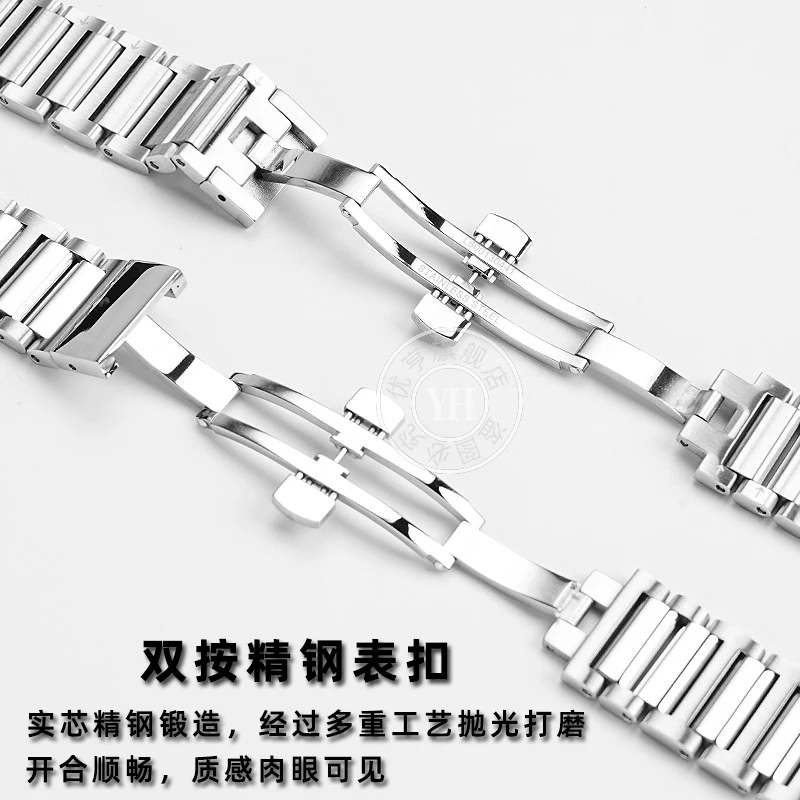 L3.830 نهاية منحنية حزام ساعة من الفولاذ المقاوم للصدأ ل لونجين كونكويست L3.830 سوار بحزام صلب 21 مللي متر HydroConquest استبدال أجزاء