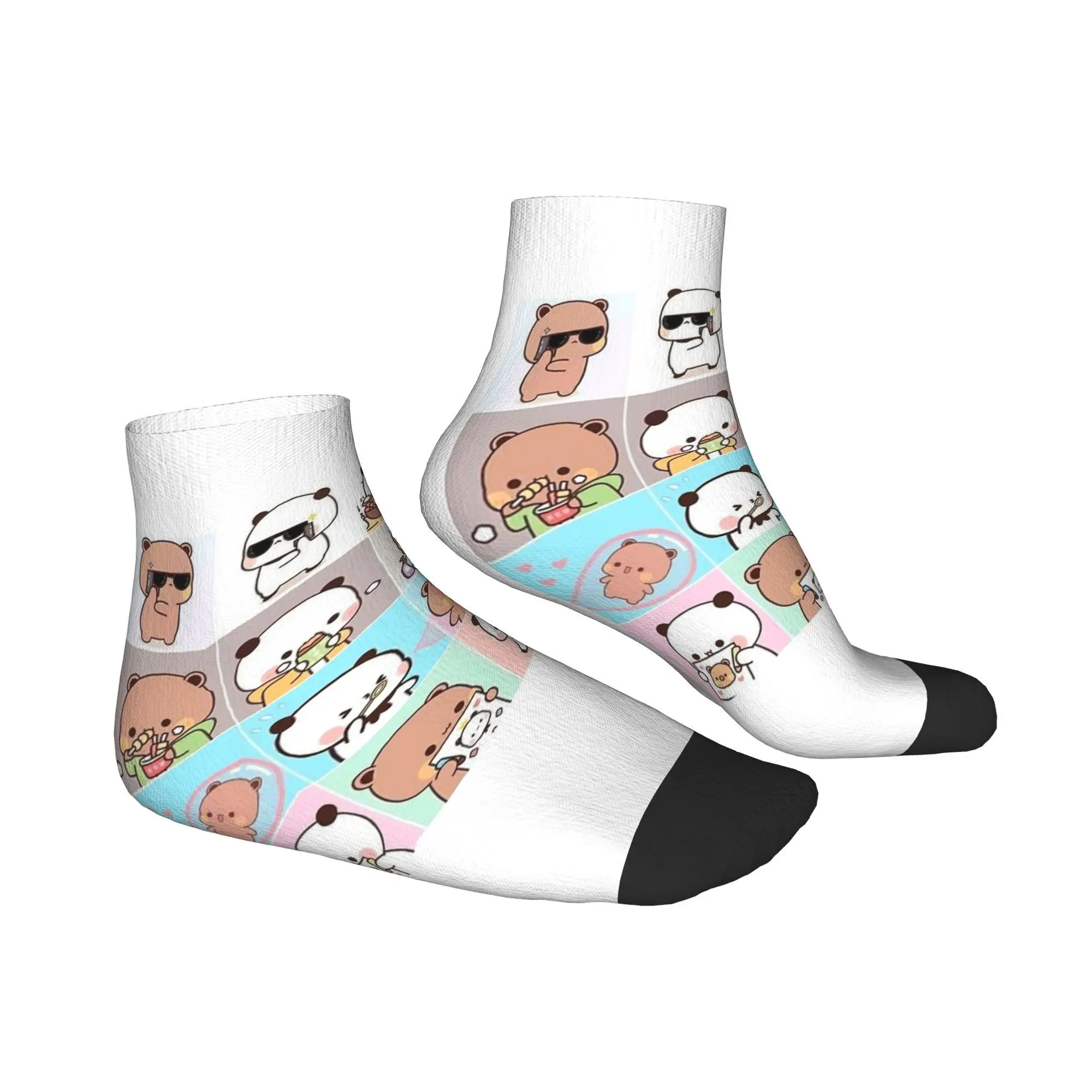 Toutes saisons bubu dudu-Panda Bear Hugs Love Chaussettes Harajuku Sport Tube central Chaussettes doux Hip Hop Bas pour hommes femmes