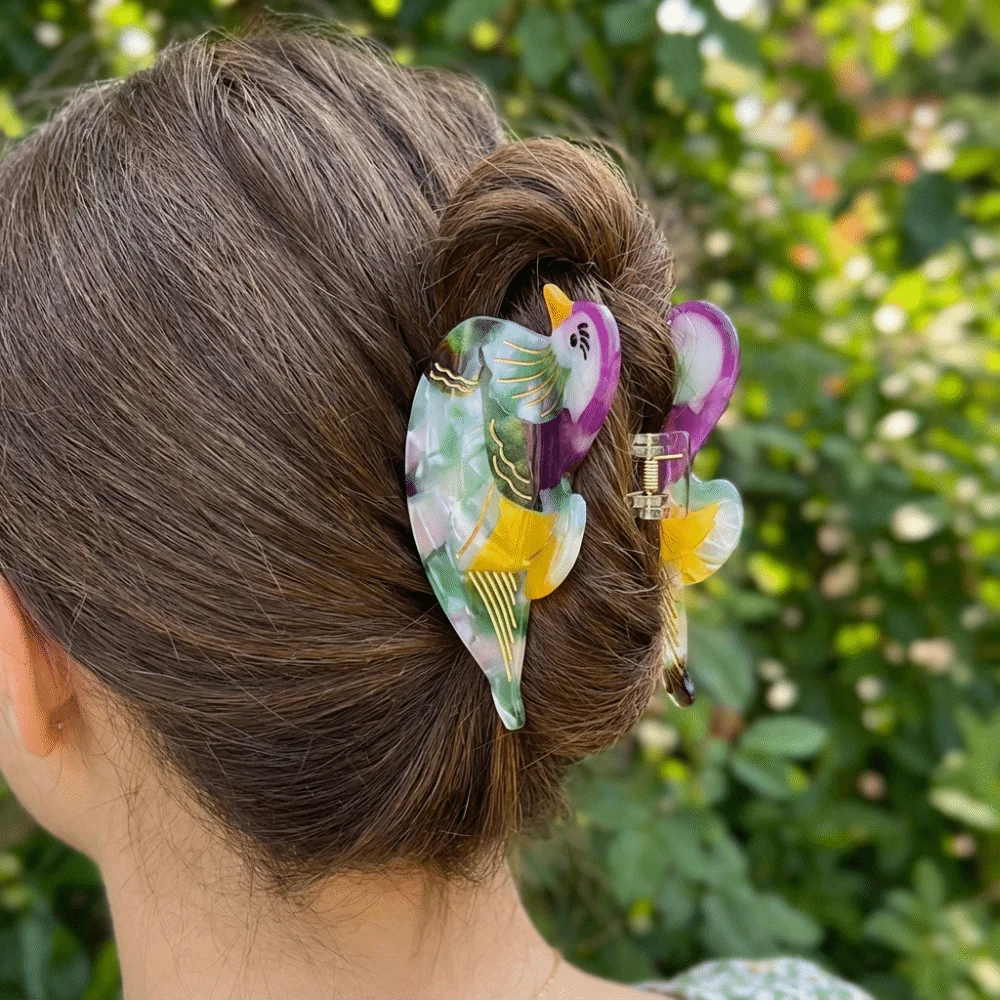 

Cute Parrot Acetic Acid Hair Claw Swallow Penguin Bird Hair Clip Duck Headwear Cartoon Animal Shark Clip Girls