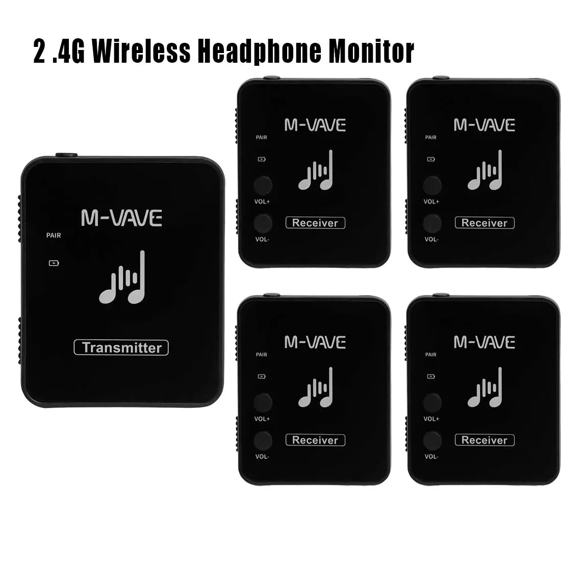 Wp-10 2.4G Wireless Transmission Headphone Earphone MS-1 Monitor System Transmitter Receiver Streaming for Stereo Microphones