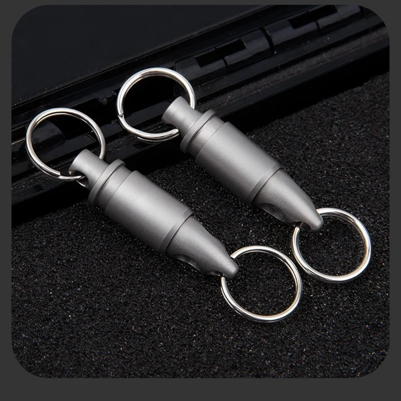 Titanium Alloy Quick Pull Keychain Universal Buckle Car Keychain Mini Rotating Ring Gadget Easy Install