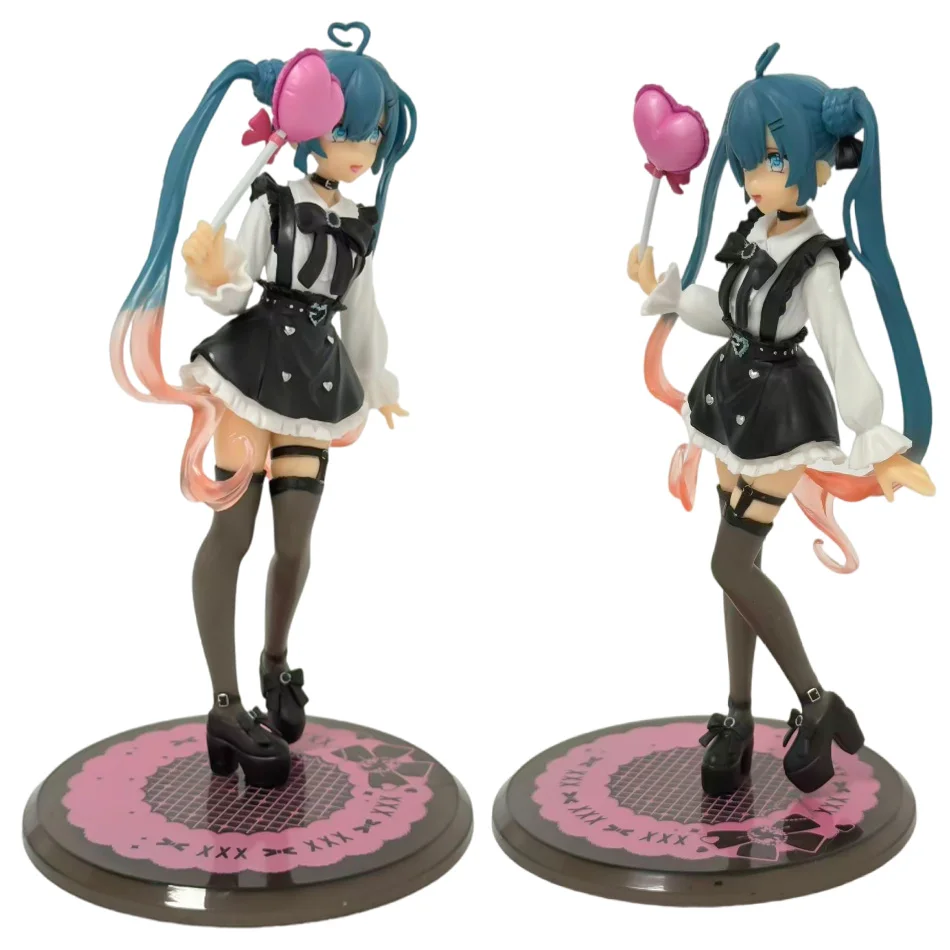 Anime Hatsuned Miku Figure Subculture Outfit Heart Stick Cute Girl PVC Collectible Model Toy Gift Hot In Stock view 3