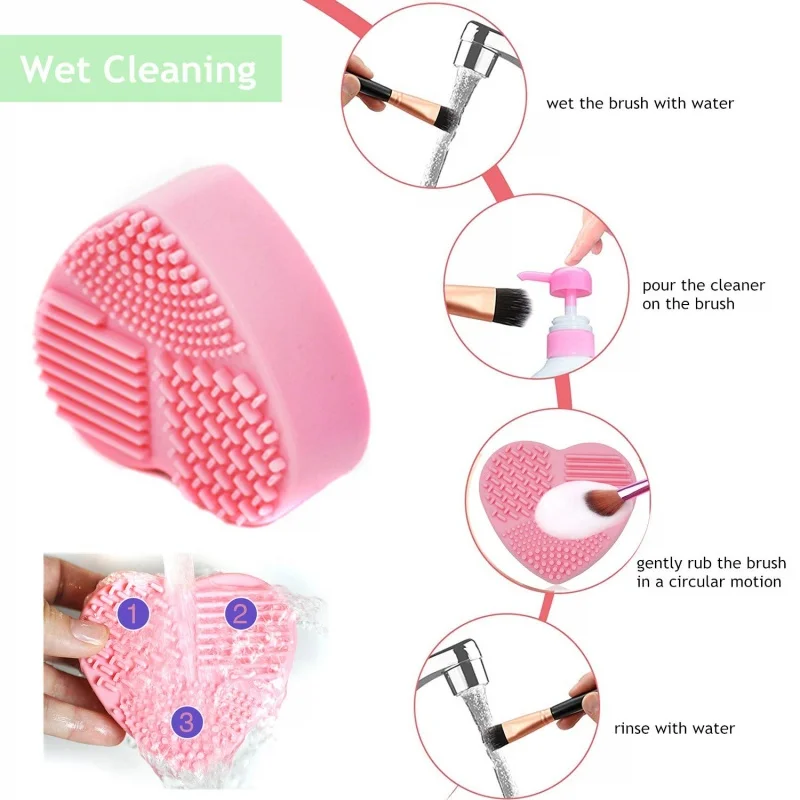 أداة تنظيف مستحضرات التجميل، علبة تنظيف مستحضرات التجميل، لمفتاح ألوان الفرشاة الجافة والتنظيف الرطب