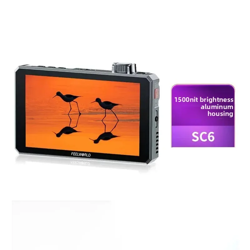 FEELWORLD SC6 Camera Monitor Highlight 4K HD HDMI for Canon Sony Nikon Micro-SLR Director Camera SDI Display