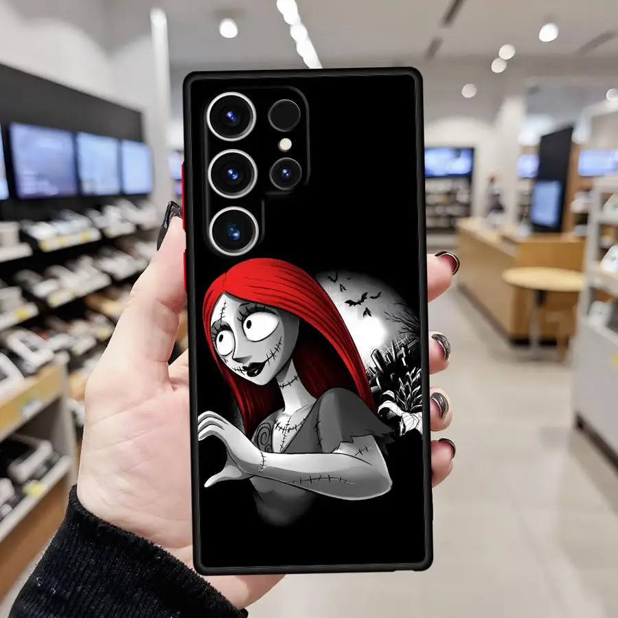 삼성 갤럭시 S23 울트라 S8 S21 FE S24 S20 S25 노트 20 10 S22 플러스 S9 크리스마스 이브 해골용 소프트 커버 폰 케이스