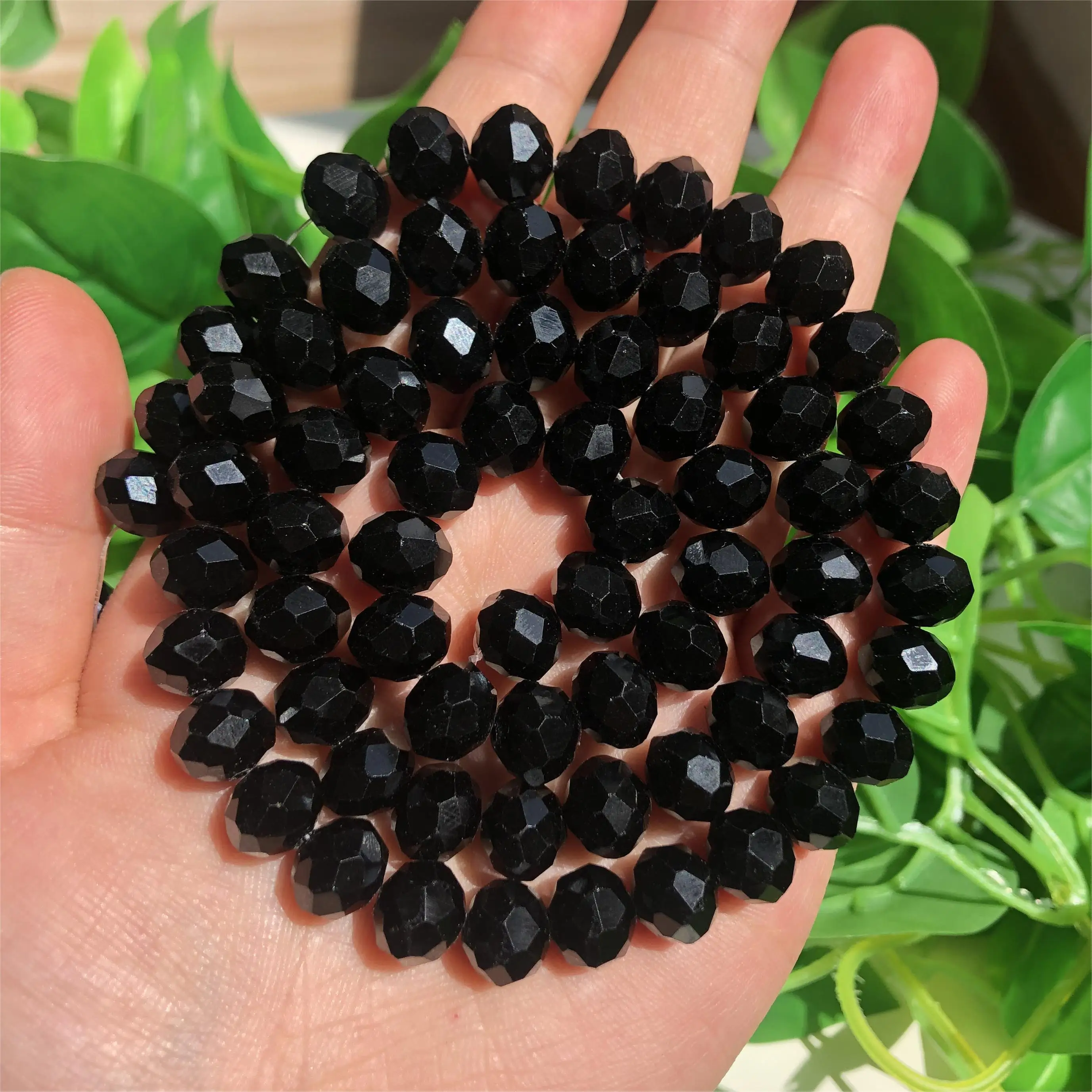 4/6/8/10/12mm Black Austrian Crystal Glass Beads Faceted Rondelle Spacer Bead Perles For Jewelry Making Diy Bracelet Accessories