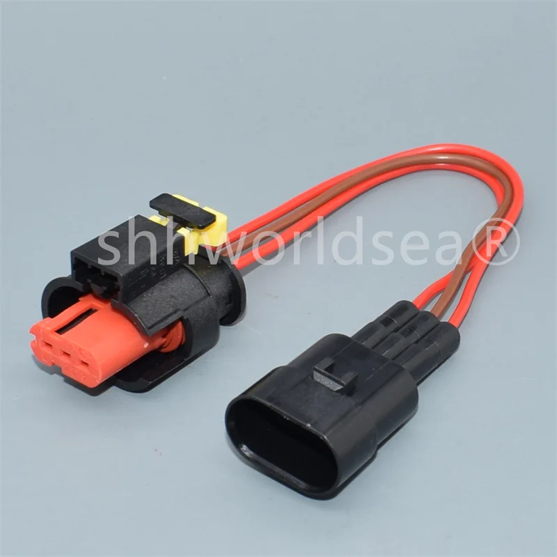2/10Sets 3pin auto wire harness Sealed Sensor connector plug 284425-1 Fuel Diesel Injector Ignition coil Connectors 284426-1