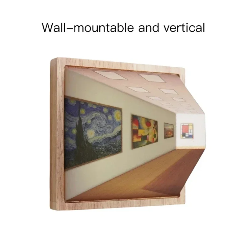 تشون 'an ثلاثية الأبعاد عارية العين البصرية غرفة المعيشة ضوء المنزلية الفاخرة الخشب الحرة اللكم الجدار مصباح السرير الديكور أجواء مصباح