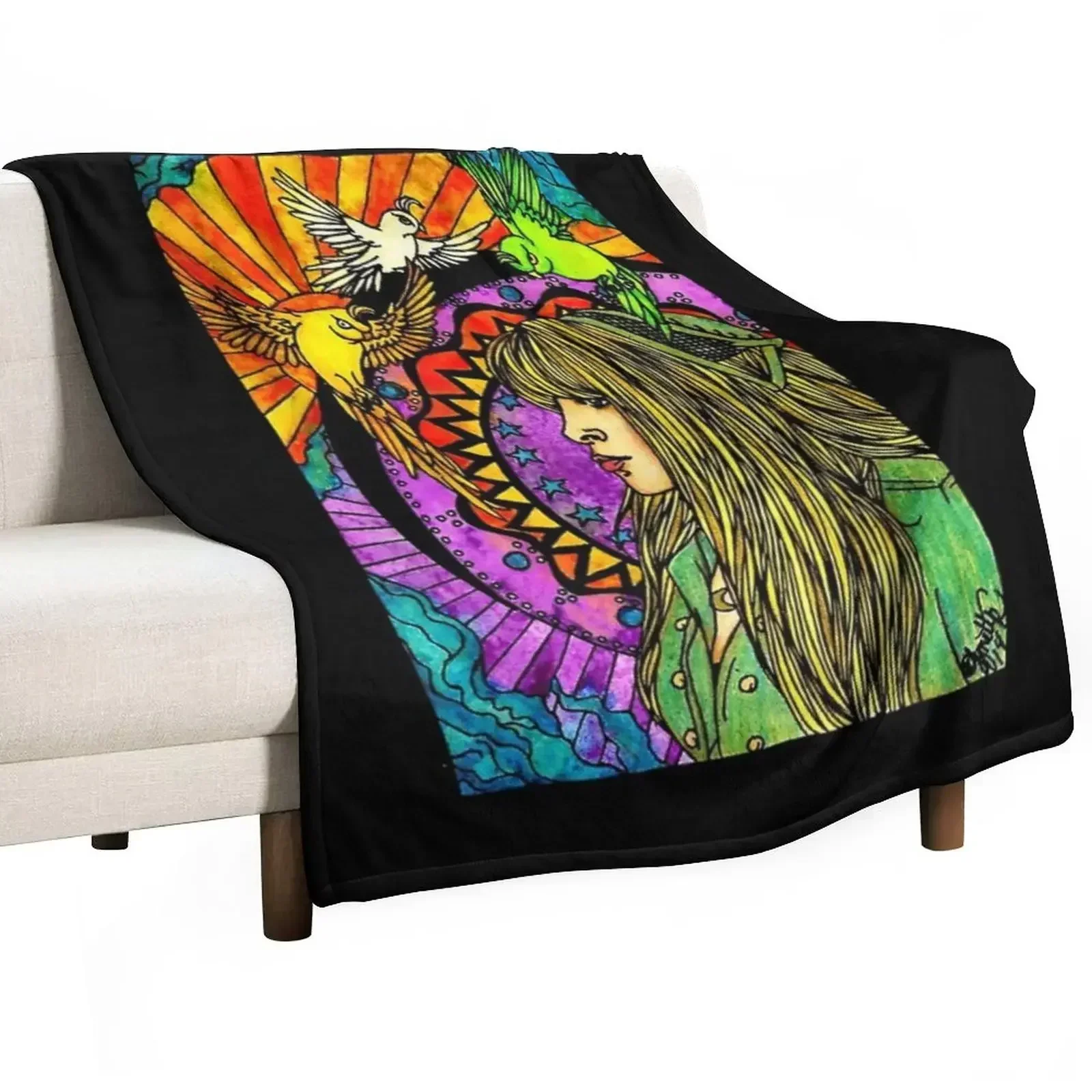 

Stevie Nicks Vintage Throw Blanket All Season Soft Lightweight Blanket for Home