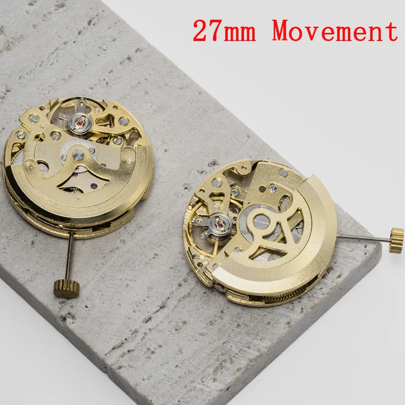 27mm Watch Movement 21/23 Jewels Automatic Mechanical Movement Adjustment Pendulum Watch 3 Hands Movement Replace