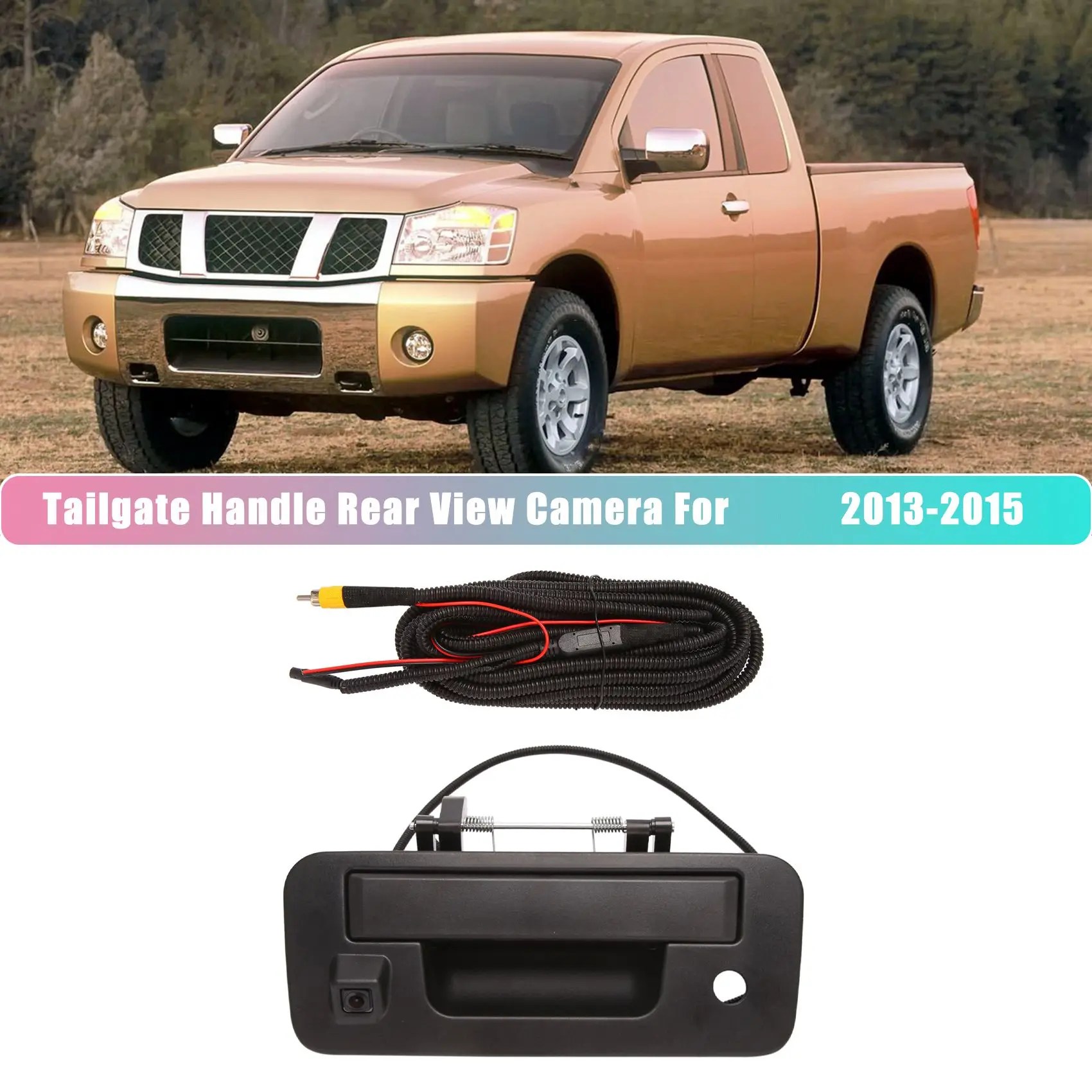 Car Tailgate Handle Rear View Camera Backup Camera for Nissan Titan 2013-2015