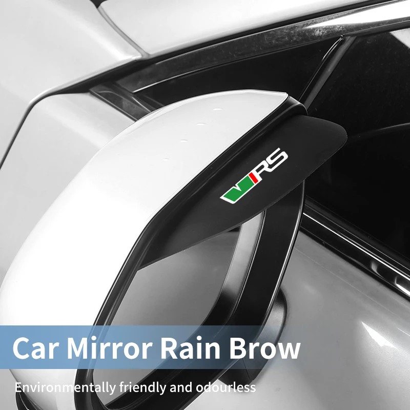 2Pc Car Mirror Rain Brow Rearview Protector Eyebrow Rain Cover For Skoda VRS Octavia Kamiq Kodiaq Karoq RS Superb Fabia Rapid