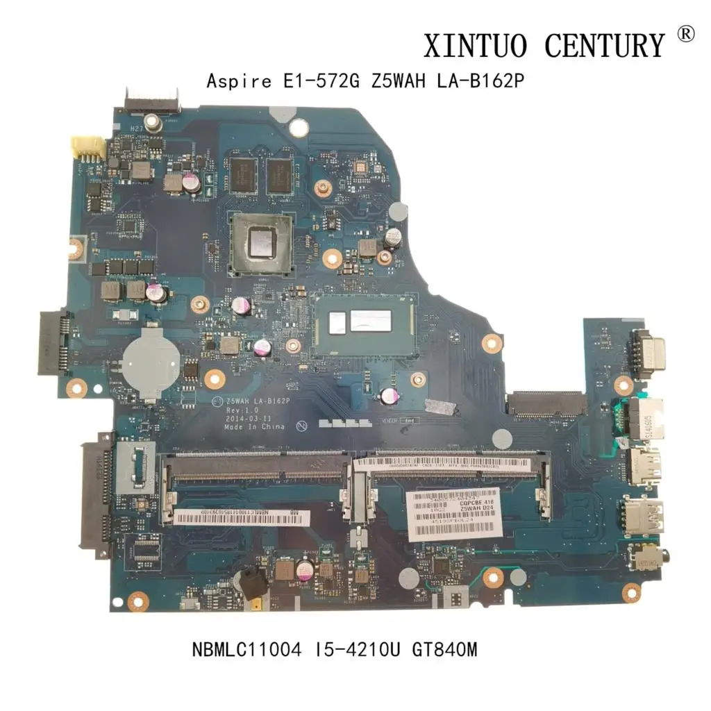 

NBMLC11004 NB.MLC11.004 For Acer Aspire E1-572G Motherboard Z5WAH LA-B162P W/ I5-4210U N15S-GT-S-A2 100% tested working