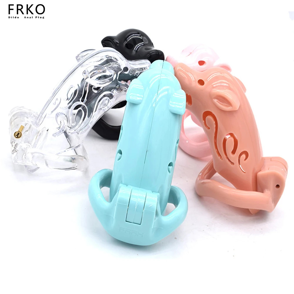 

FRKO Fantasy Short Wolf Hollow Penis Chastity Cage Device With 4 Curved Rings Cock Lock Erotic Bdsm Sex Toys For Men Sexshop 18+