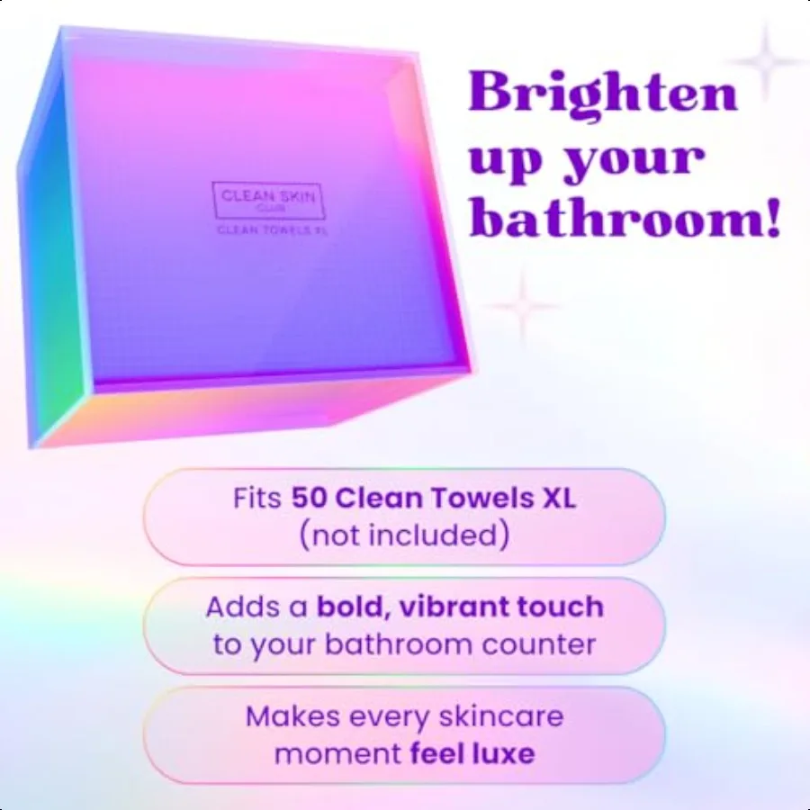 La caja de prismas para toallas limpias XL Solución de almacenamiento vibrante para 50 toallas Accesorio de baño elegante y funcional