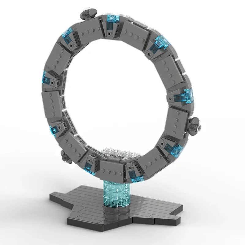 Gobricks MOC 486pcs Stargate Atlantis Spacegate Space Building Blocks Artificial Satellite Universe Vehicle Bricks Toys For Boys
