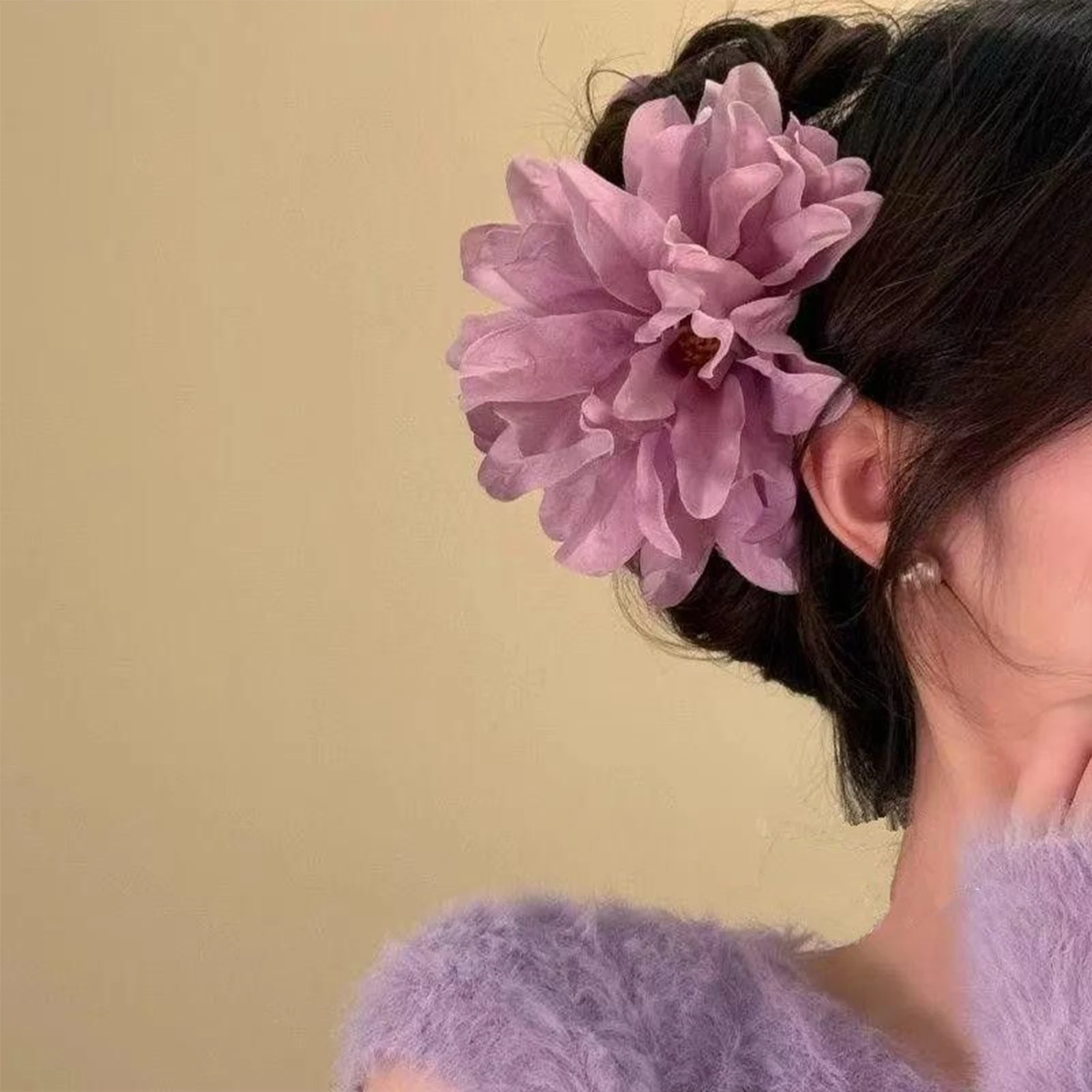 

Large Plate Hairpin Plastic Large Flower Hair Claw Clip Strong Hold Nonslip Elegant Hair Clips For Thick Hair Women Girls