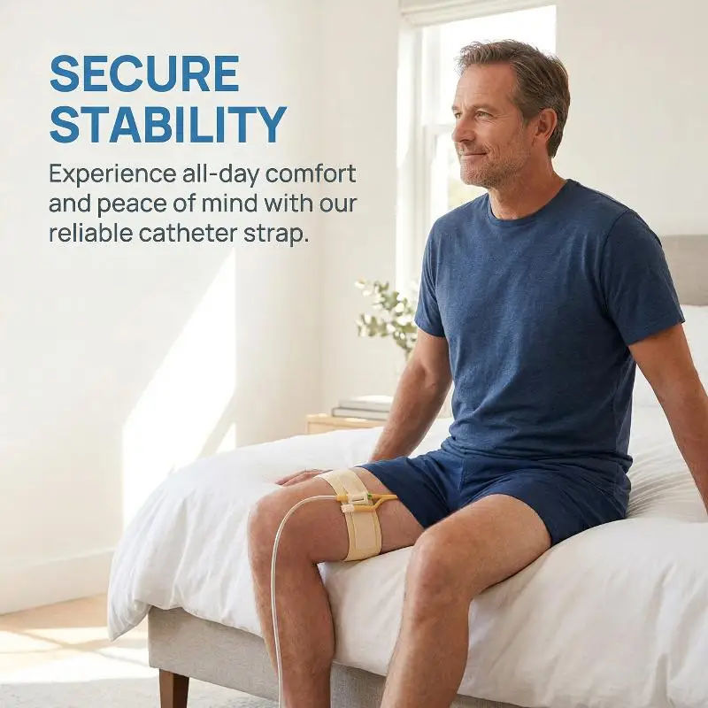 1 PCS Catheter Leg Strap Urinary Drainage Tube Holder Support Strap Hook