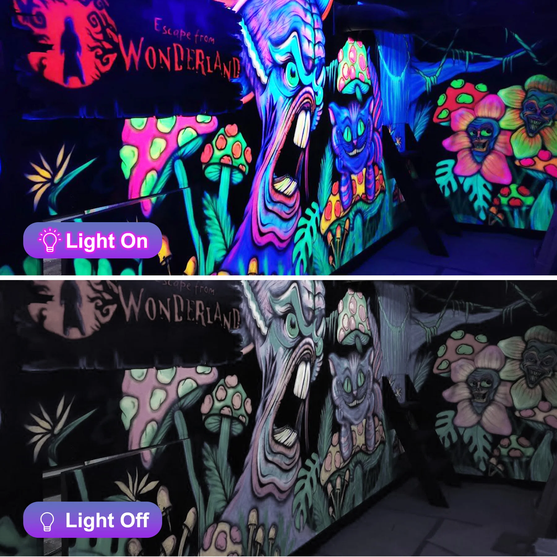 60LEDS UV Floodlight 400-405NM Fluorescen Glow Ultraviolet Black Light Bar Party Stage Disco LED Backlight for Bar Body Paint