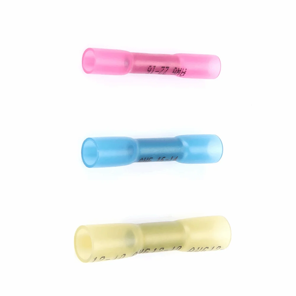

300 Pcs Red Blue Yellow Heat Shrink Wire Connectors 22-16AWG / 16-14AWG / 12-10 AWG Waterproof Butt Connectors Double Connection