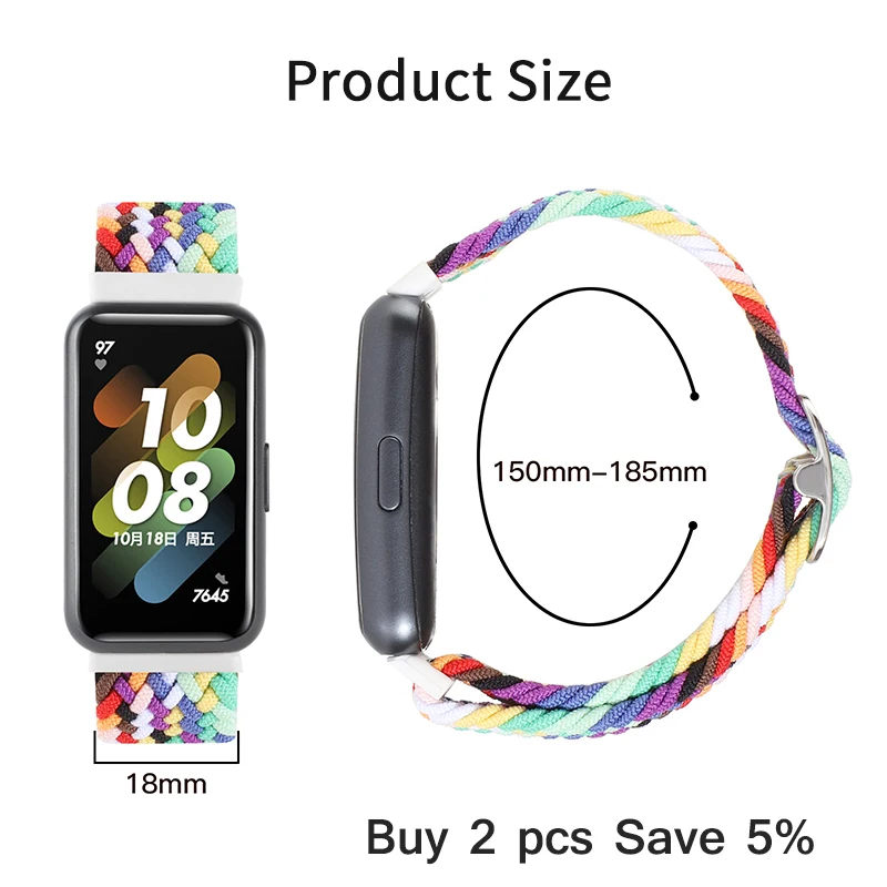 Нейлоновый ремешок для Huawei Band 7, ремешок для часов, дышащий смарт-браслет, ремень для Huawey Band 7, аксессуары