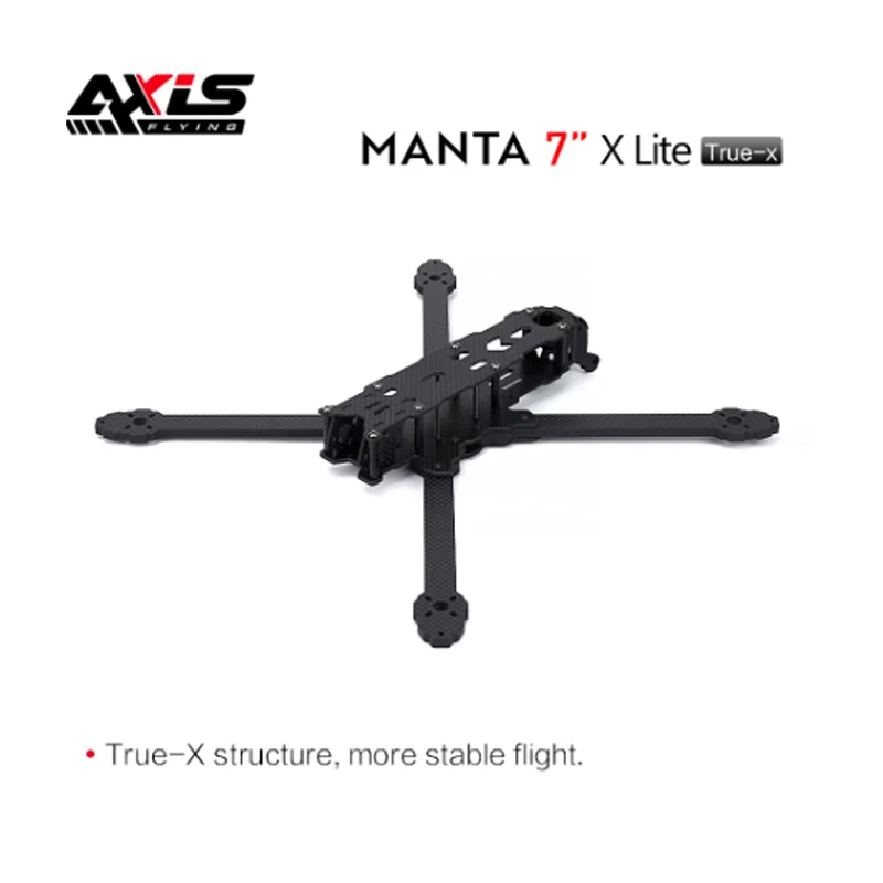 

Axisflying MANTA7 "Lite 7 дюймов Ture X Frame Kit 340 мм Колесная база T700 углеродный совместимый 7-дюймовый Пропеллер для дрона RC FPV