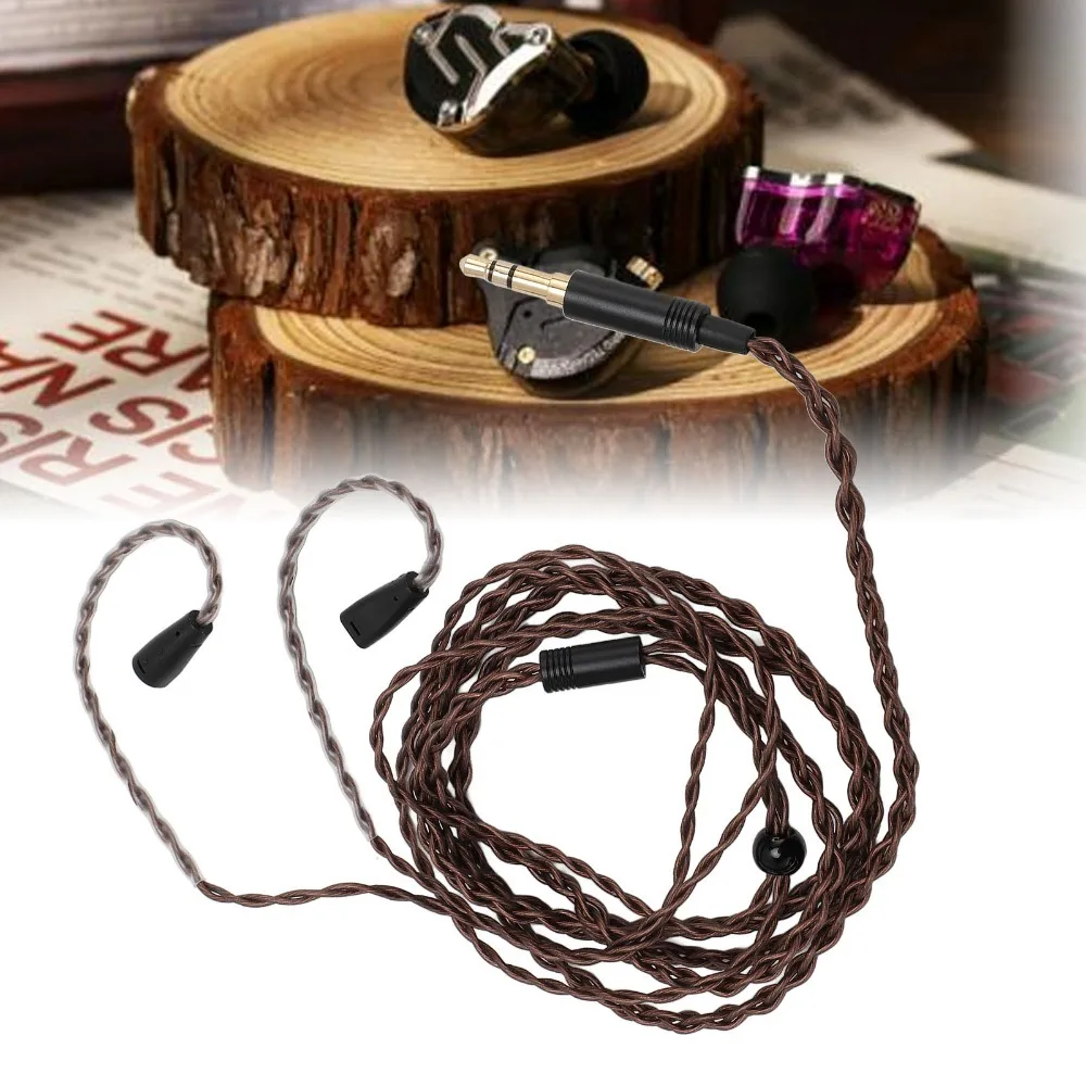 3.5mm Plug Headphone Replacement Cable Lossless Sound 3.9ft 4 Strands Woven Cable for IE80 IE8i IE80i IE8 IE80S Headset