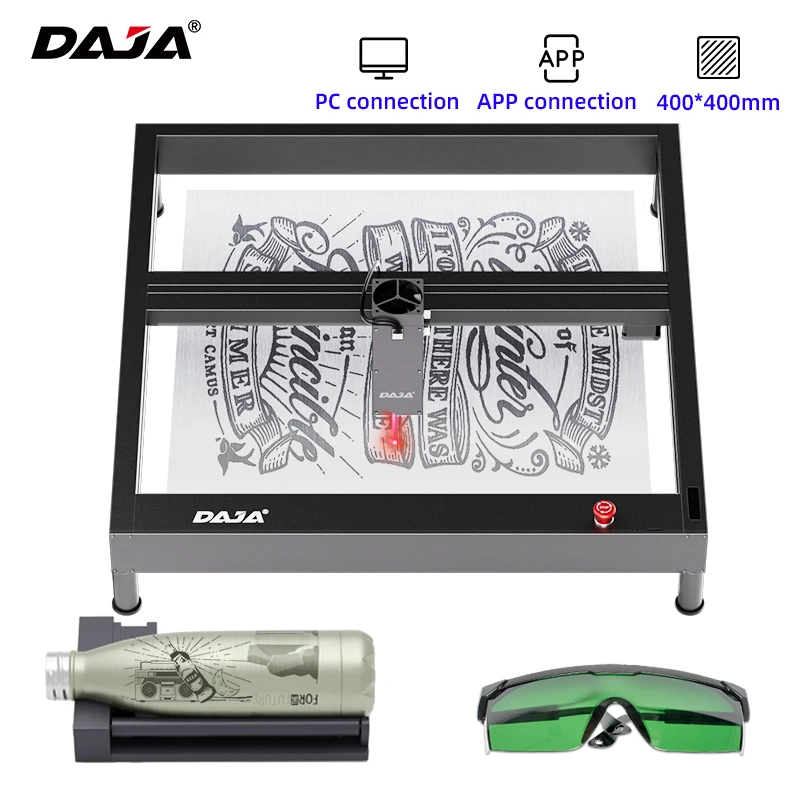 DAJA D4 Laser Engraver for Engraving Gold Silver Copper Stainless Steel All Metals Wood Leather Glass Plastic Cut Wood Acrylic