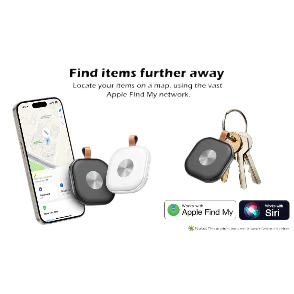 Smart Bluetooth Tracker,Key Finder,Item Locator Works with Apple Find My (iOS Only),Tracking Tag for Pets,Luggage,Keys,Bags,Wall