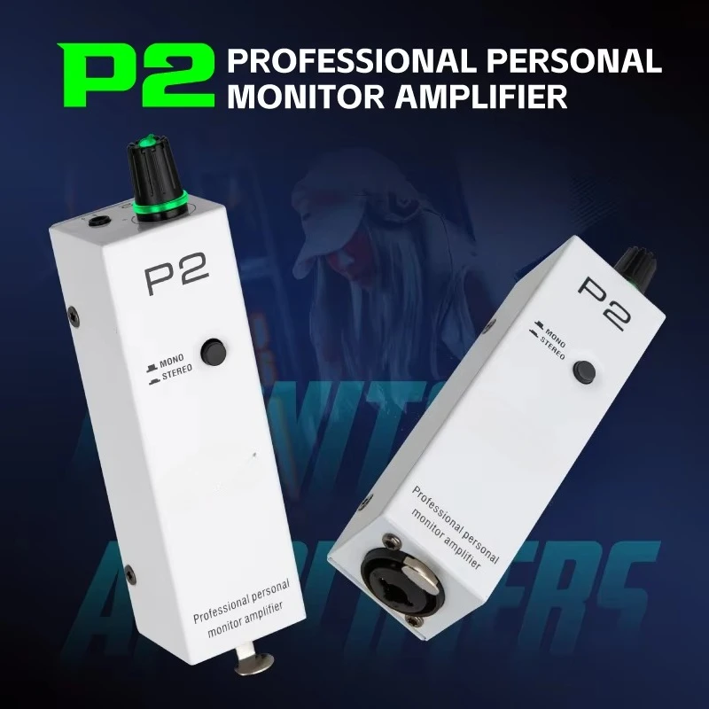 P2 Ultra Compact Active Battery Portable Metal Personal Monitoring Headphone Amplifier with XLR/TRS Input 3.5mm Output view 2