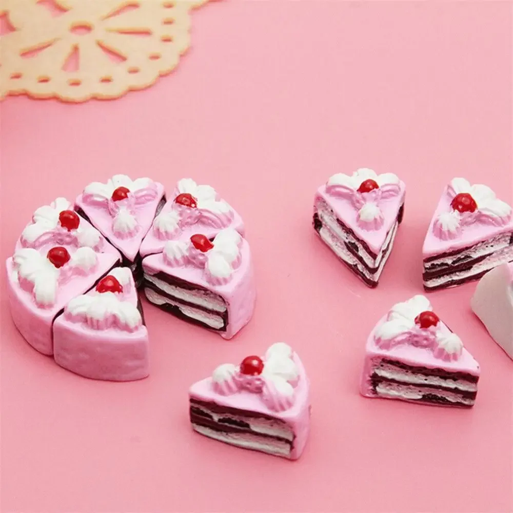 

10pcs/lot Flat Back Resin Decorative Miniature Food DollHouse Cake DIY Craft Toy Ornament