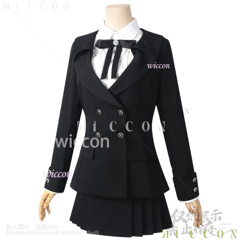 Anime Cos Heroines Anime Game Love And Deepspace Cosplay Costume British Style JK Black Coat Dress Lolita Tie Jirai Kei Girls