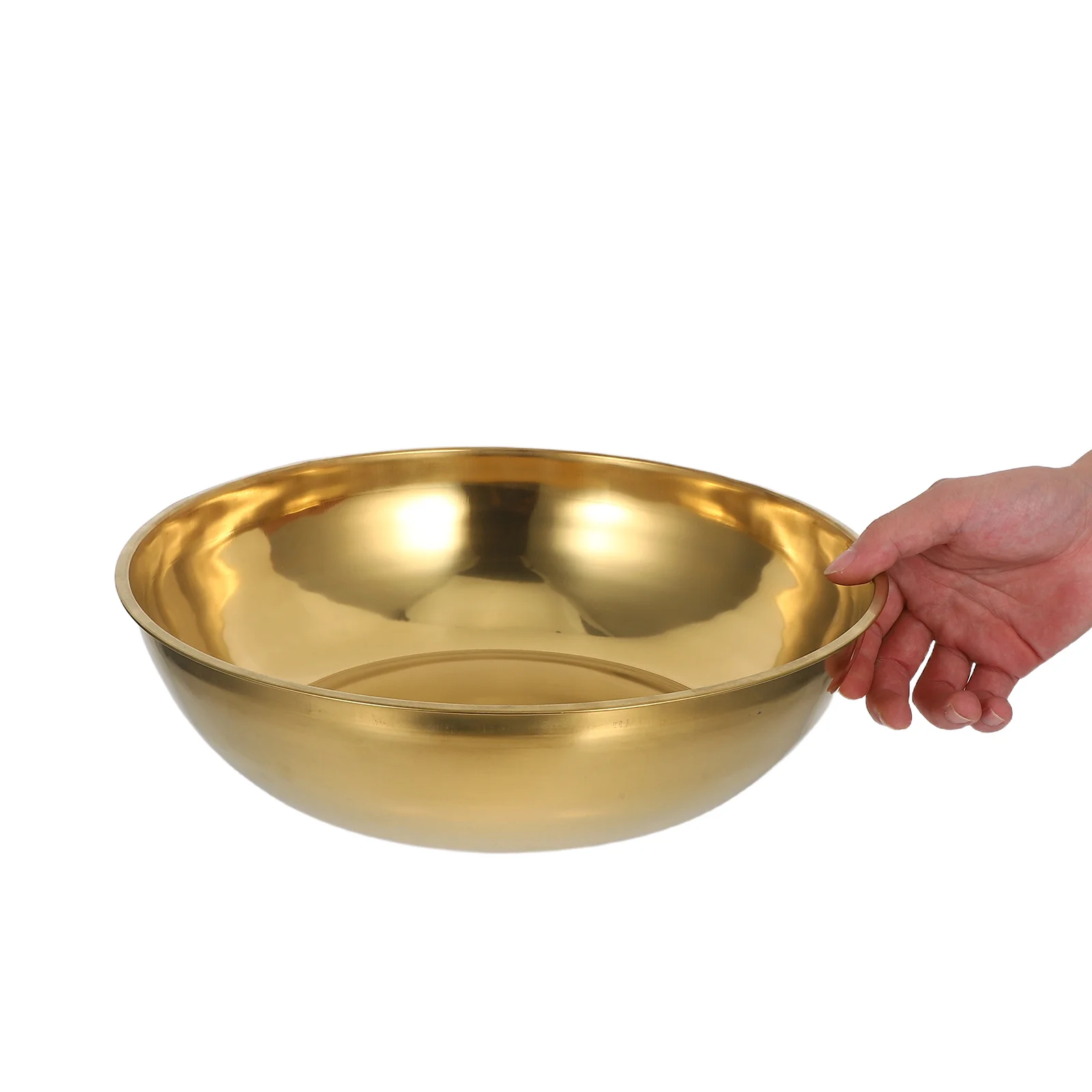 Cuenco de acero inoxidable resistente de 32cm, superficie pulida para tareas de cocina, lavabo multiusos para lavado de frutas y verduras