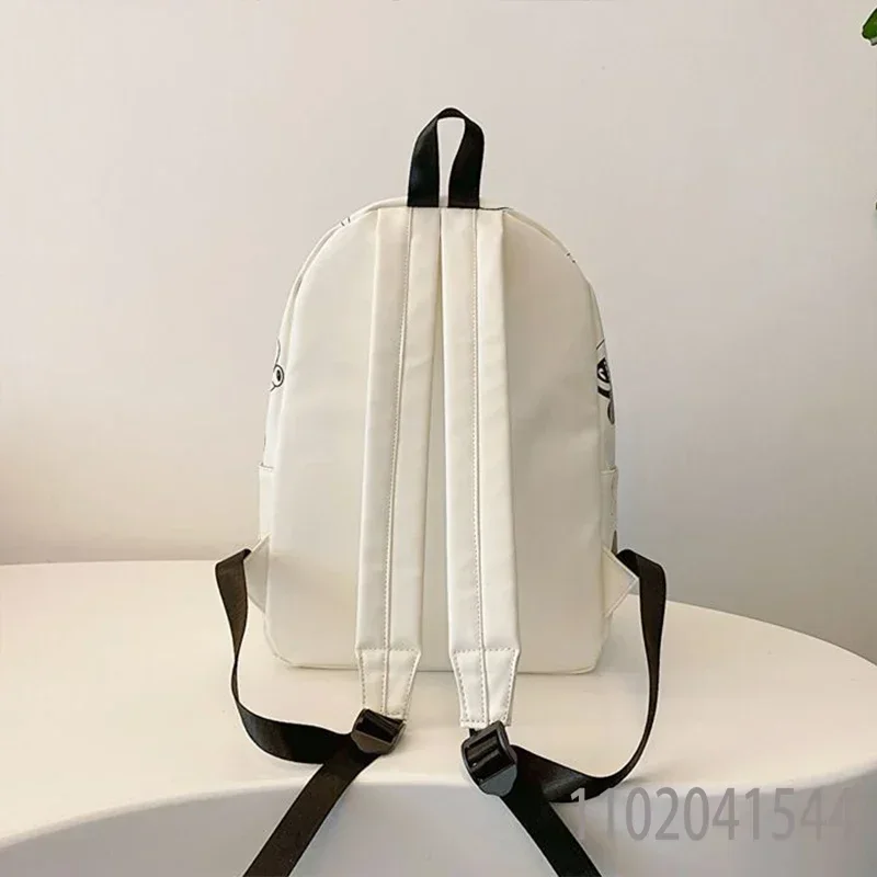 Disney Kawaii Backpack for Women Cute Mickey Mouse PU Leather Sliver Black Luxury Designer School Bag Large Capacity