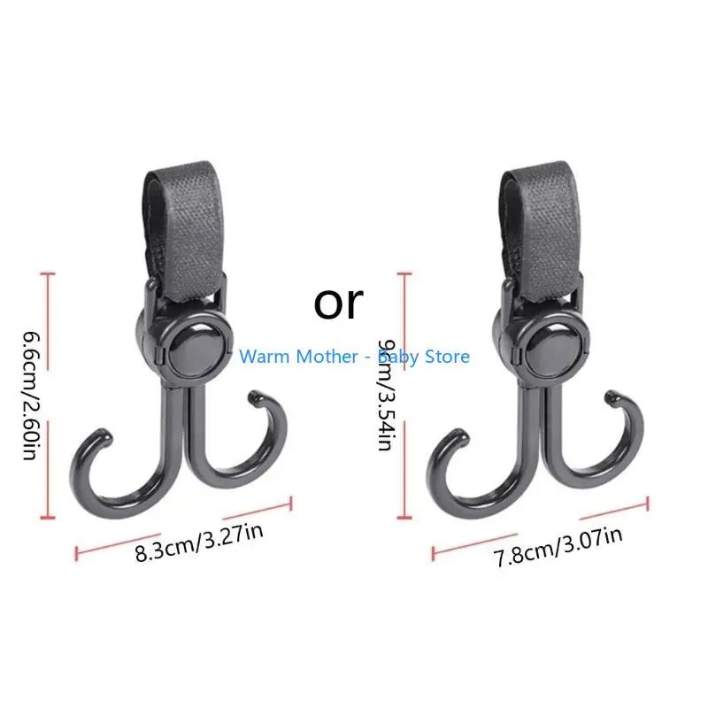 عربة أطفال مزدوجة هوك شماعات مجموعة من 2 خطافات تعليق متعددة الأغراض للمنزل غرفة النوم عنبر سرير بيبي 57QE