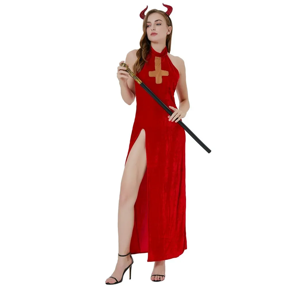 Halloween Vrouwen Sexy Evil Demon Vampire Cosplay Fancy Dress Volwassen Kostuum