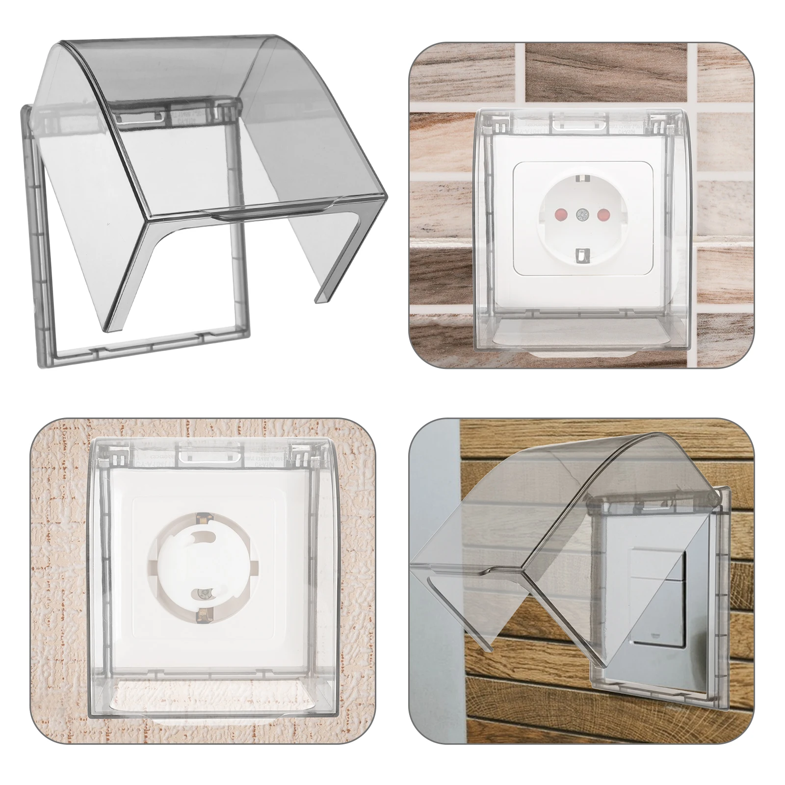 

Plastic Waterproof Switch Socket Cover Protector for Home Bathroom Outdoor Use Electrical Outlet Cap Wall Socket Cover