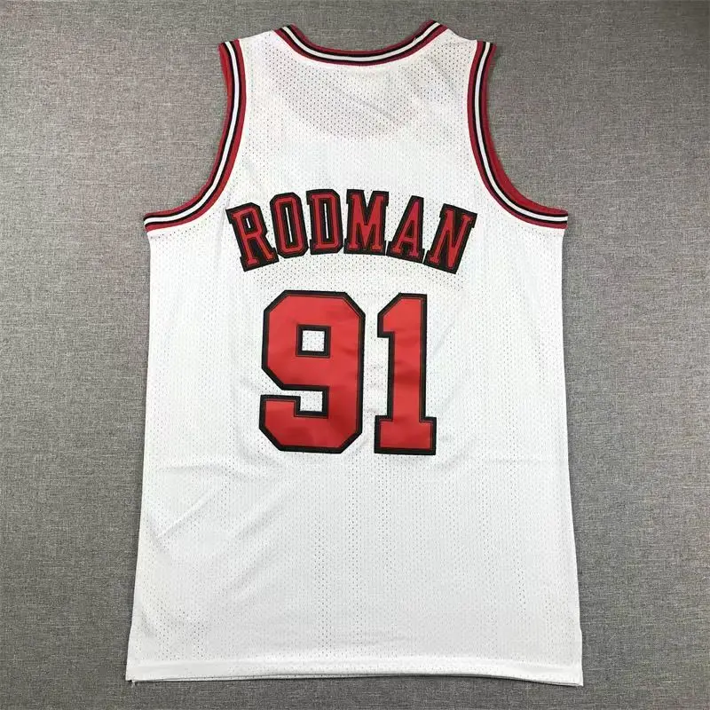 Rodman jersey No.91 retro sports uniform US version breathable trend mesh men's vest for men and women with the same paragraph