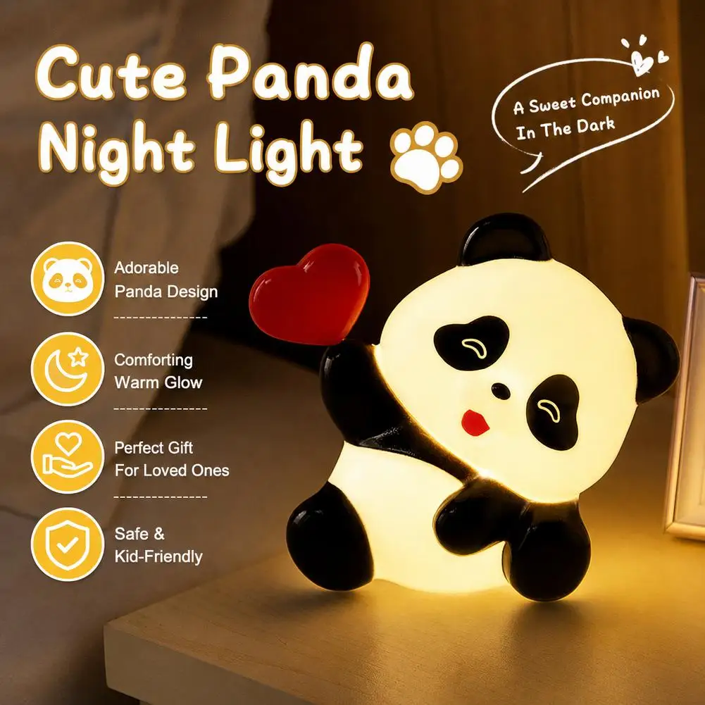 Luminária Noturna de Panda Fofo, Topper de Bolo, Miniatura de Animal, Decoração de Mesa, Lembrancinhas de Casamento, Presente de Festa