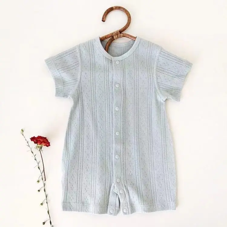 Baby Summer Jumpsuit Short Sleeved Thin Baby Ultra-thin Summer Clothes Crawling Clothes Newborn Air-conditioned Clothes Pajamas